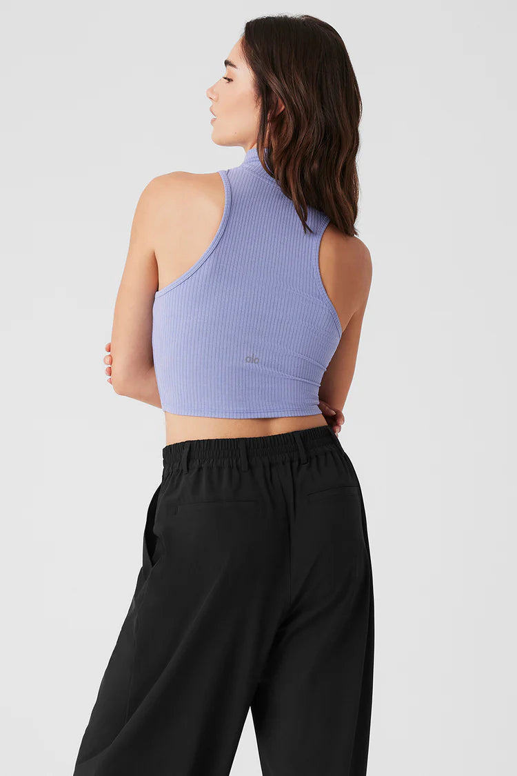 RIBBED SEA COAST CROPPED TURTLENECK