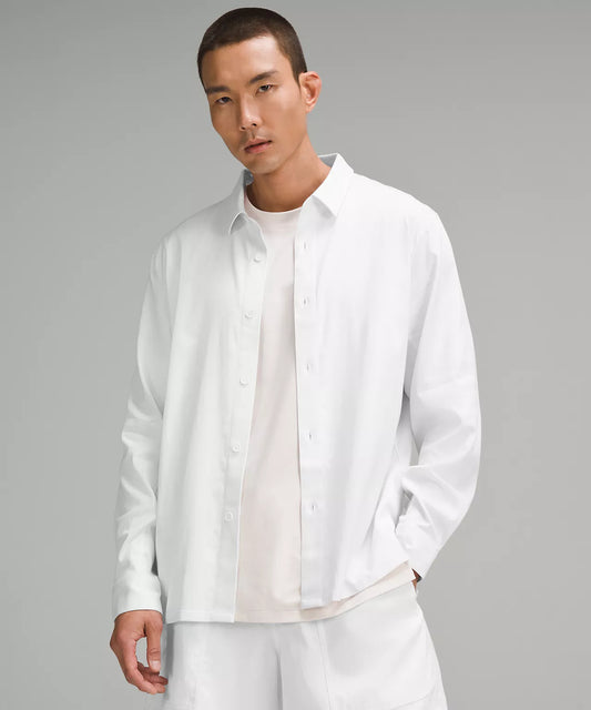 RELAXED-FIT LONG SLEEVE BUTTON UP